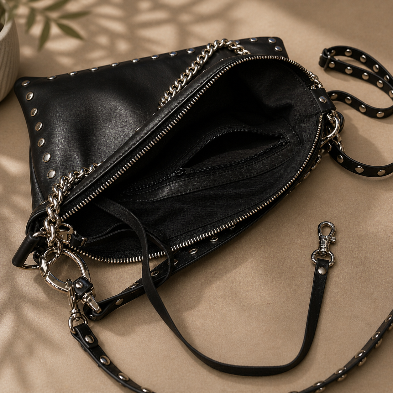 BX Ferro Bag – Convertible Studded Leather Bag Handcrafted in Barcelona