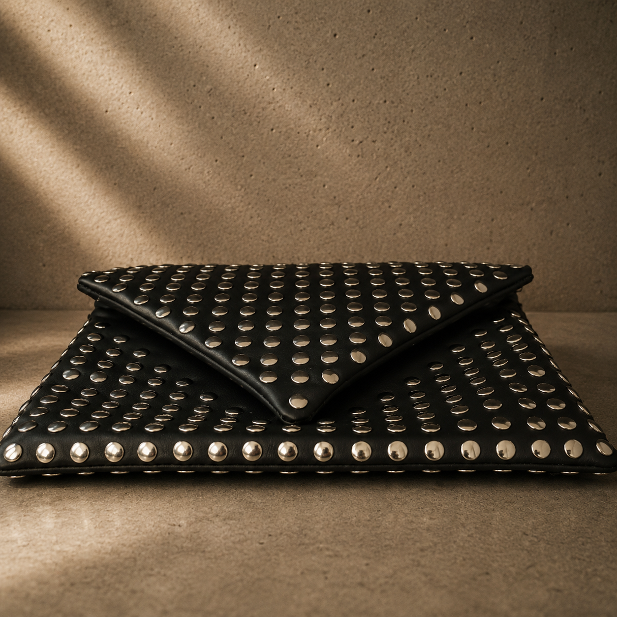 BX Eclipse Clutch – Studded Leather Clutch Handcrafted in Barcelona