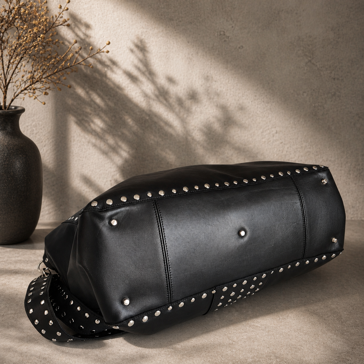 BX Atlas Tote – Oversized Studded Leather Bag Handcrafted in Barcelona