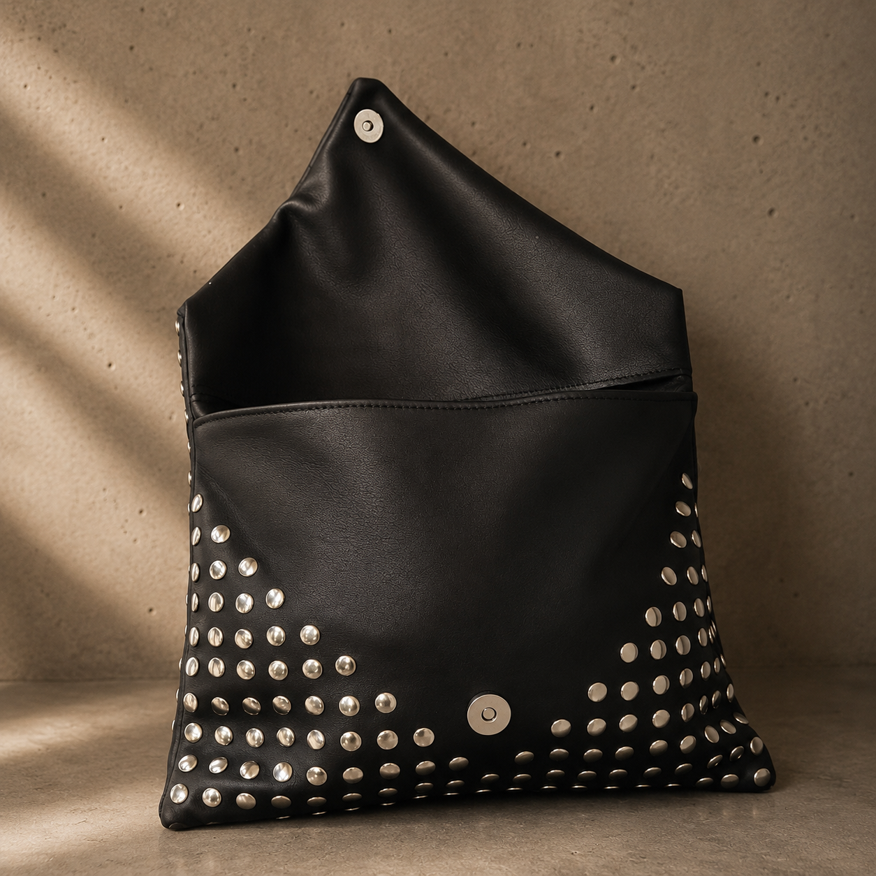 BX Eclipse Clutch – Studded Leather Clutch Handcrafted in Barcelona