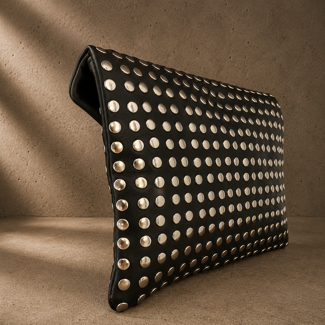 BX Eclipse Clutch – Studded Leather Clutch Handcrafted in Barcelona
