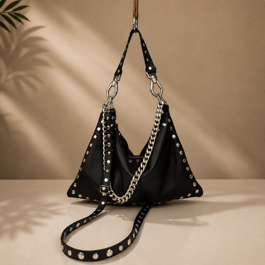 BX Ferro Bag – Convertible Studded Leather Bag Handcrafted in Barcelona